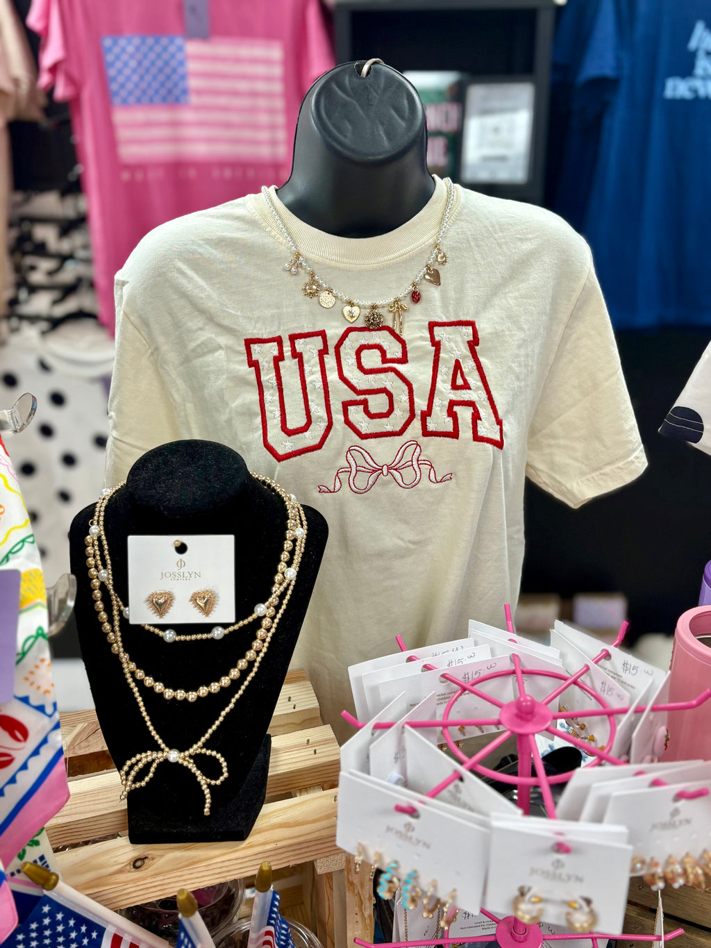 USA embroidered tee