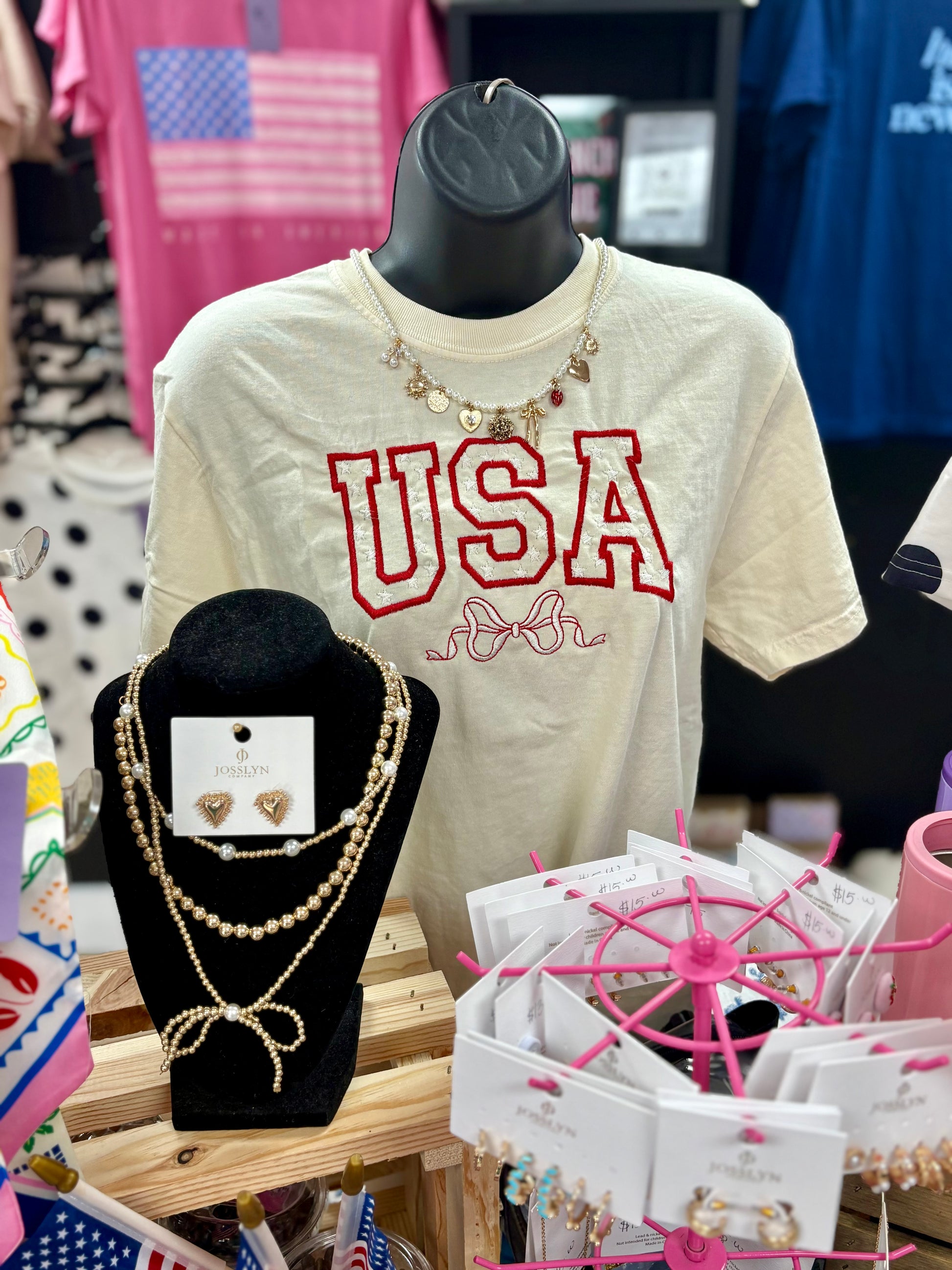 USA embroidered tee