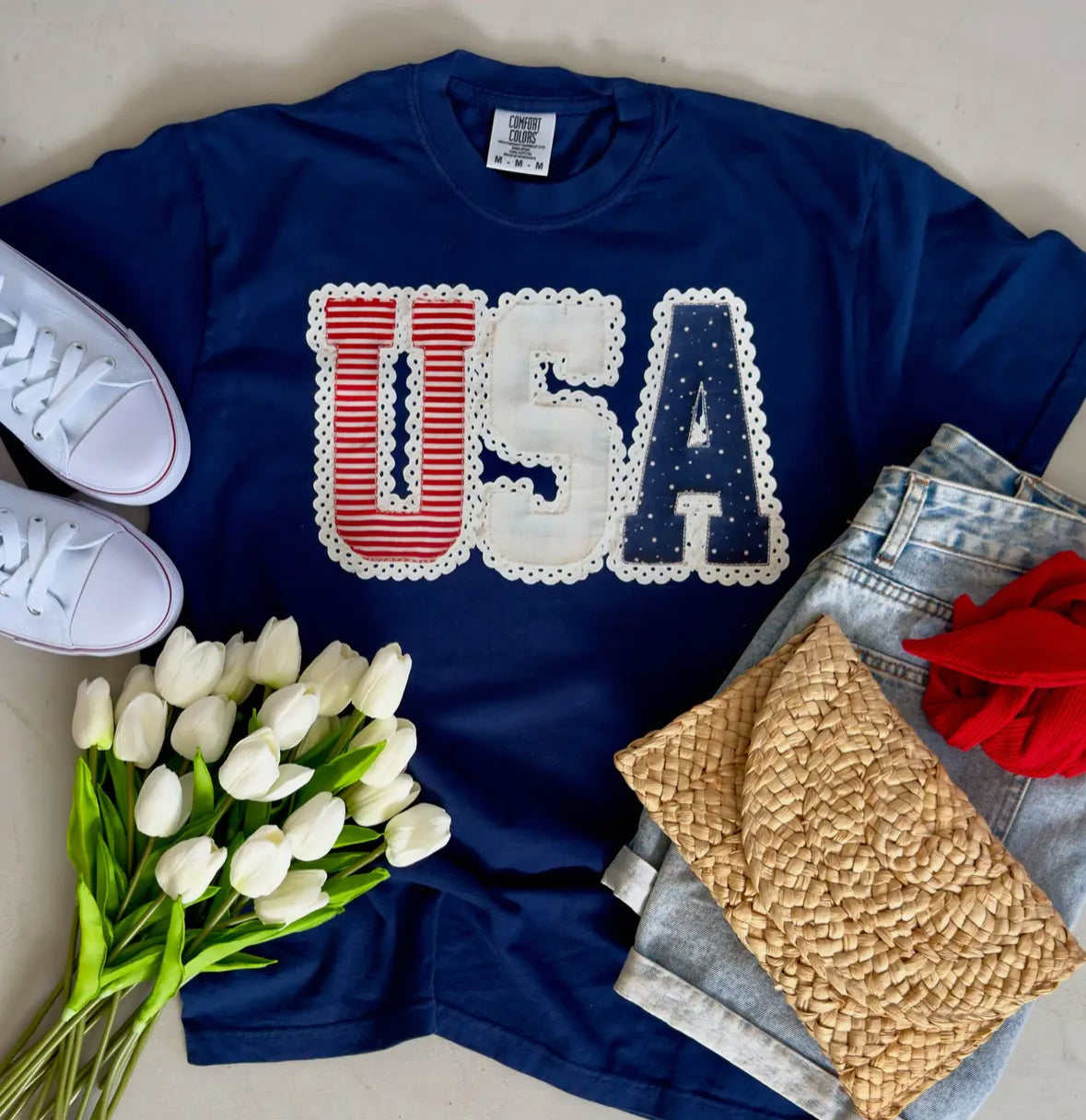 USA Tee-Navy