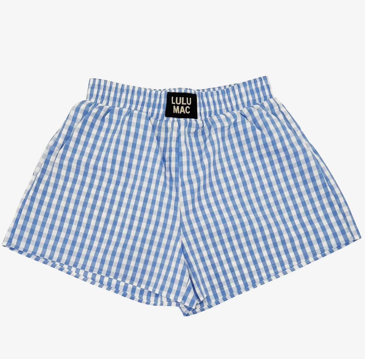 Blue Gingham Boxer Shorts
