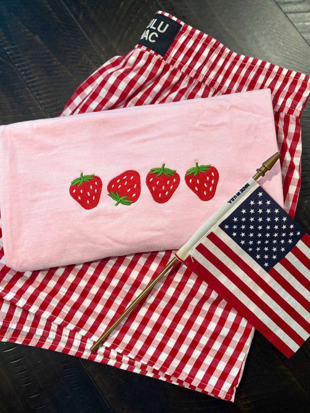 Strawberry Embroidered Tee