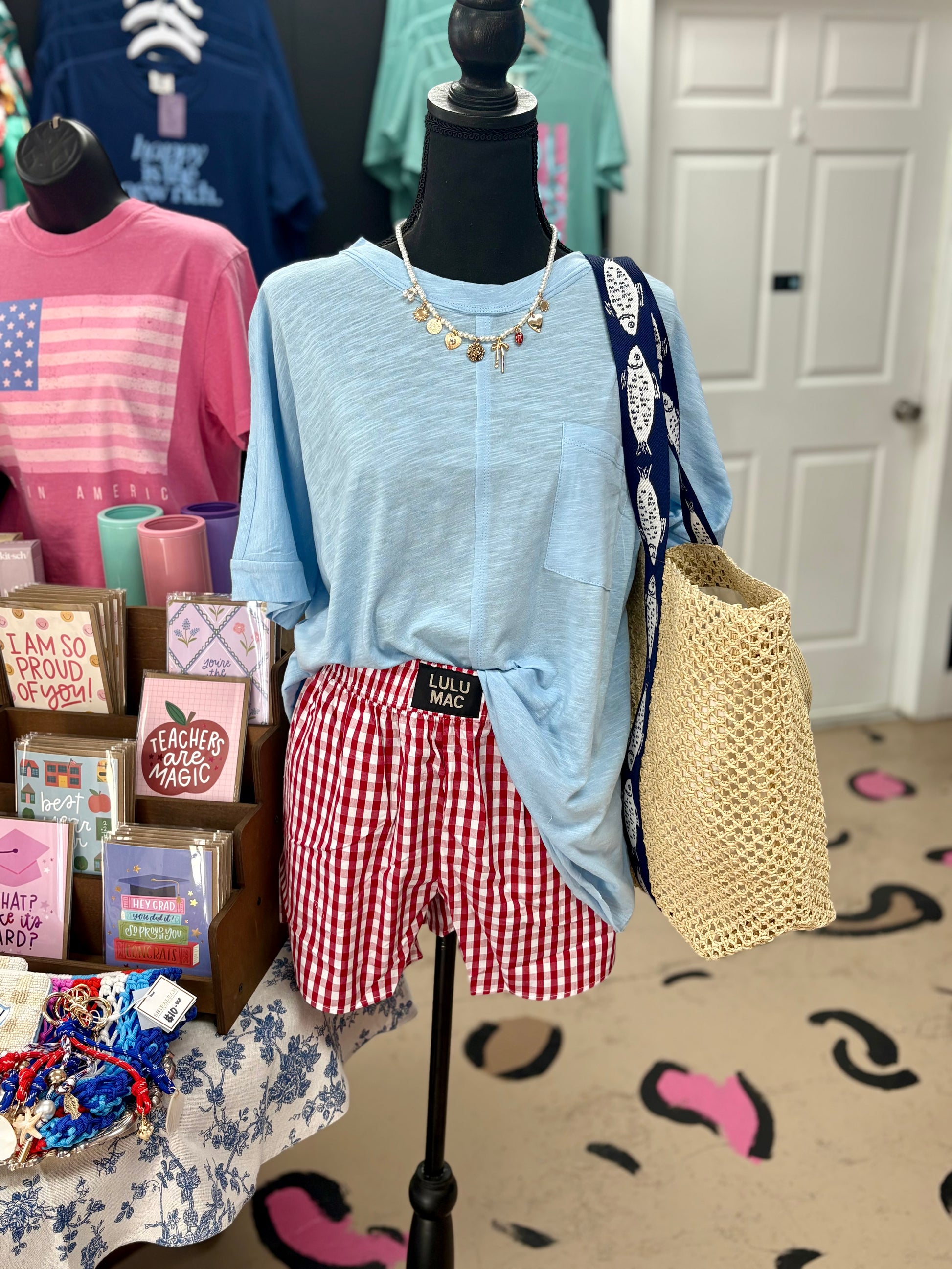 Red Gingham Boxer Shorts