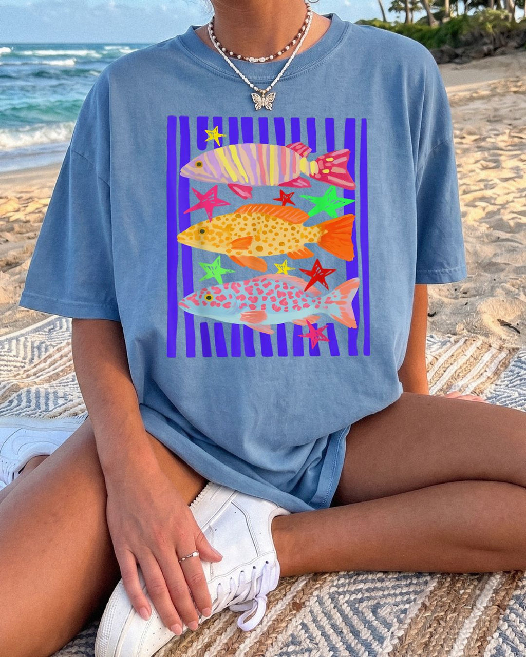 3 Fish Tee (blue)