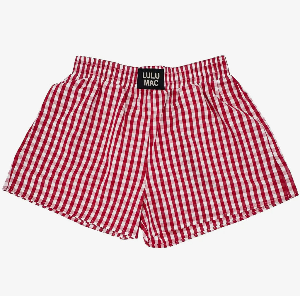 Red Gingham Boxer Shorts