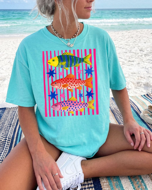 3 Fish Tee (pink)