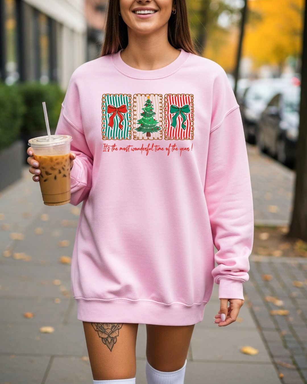 Wonderful Time Sweatshirt-Light Pink