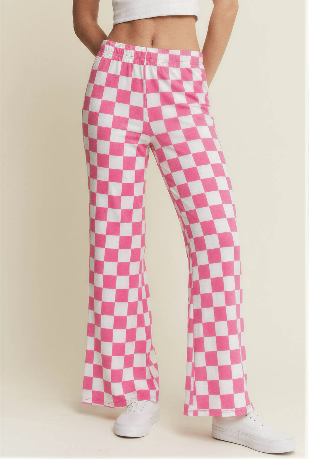 Pink & White Checkered Pants
