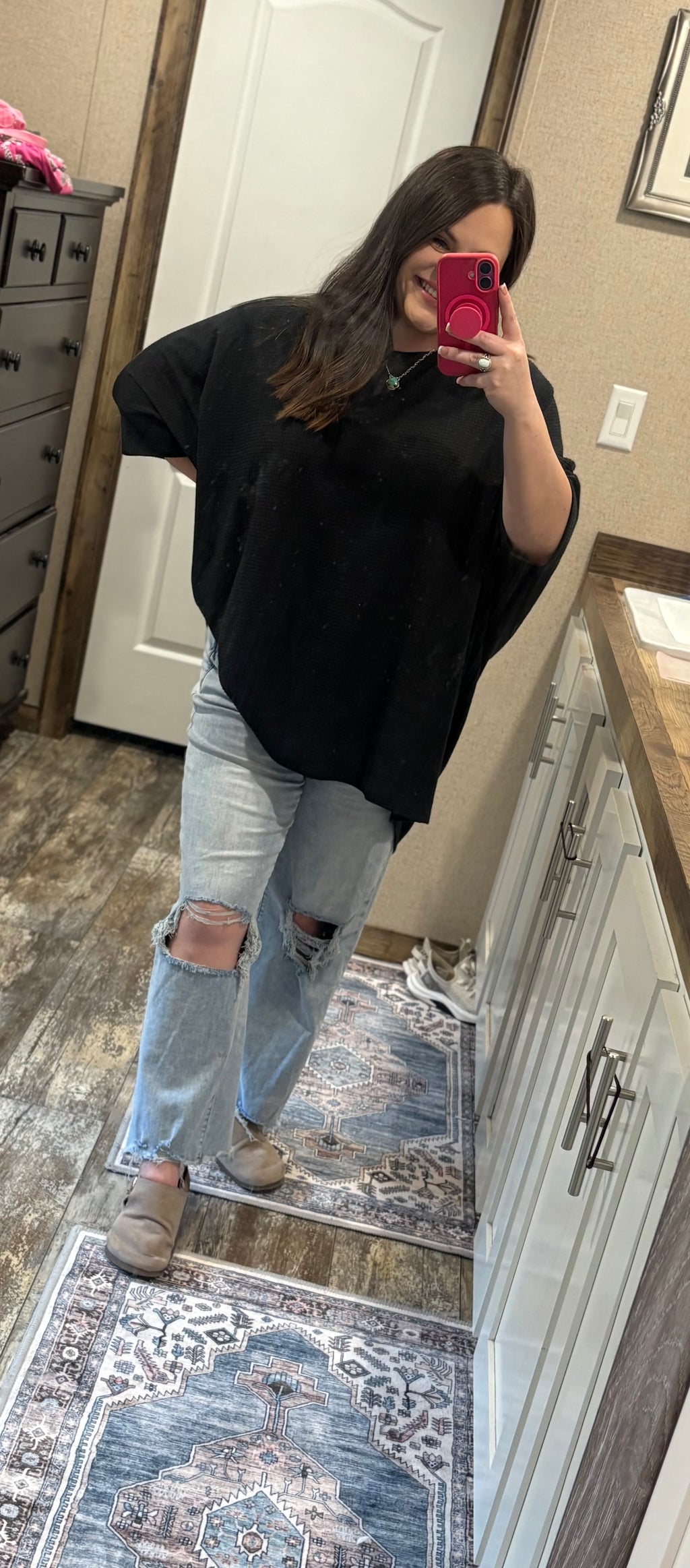 Oversized Dolman Tunic Top