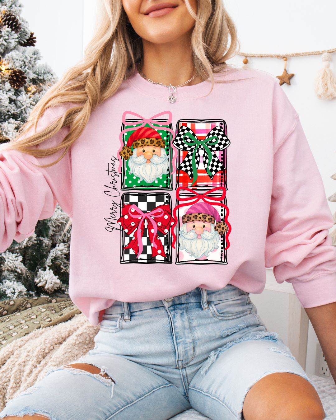 Patchwork Santa Sweatshirt