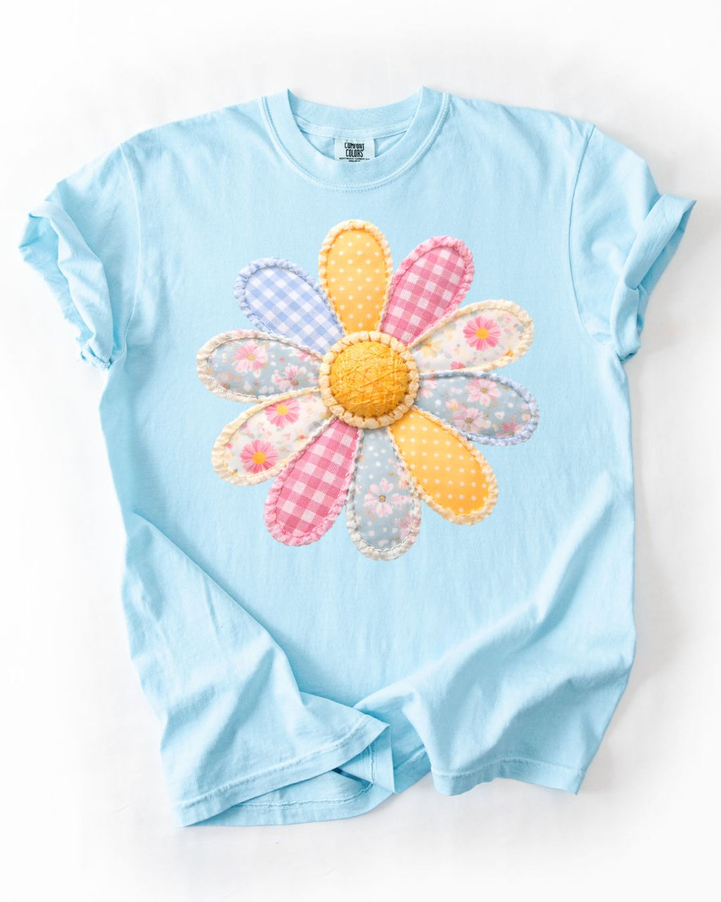 Patchwork Daisy-Comfort Colors Tee