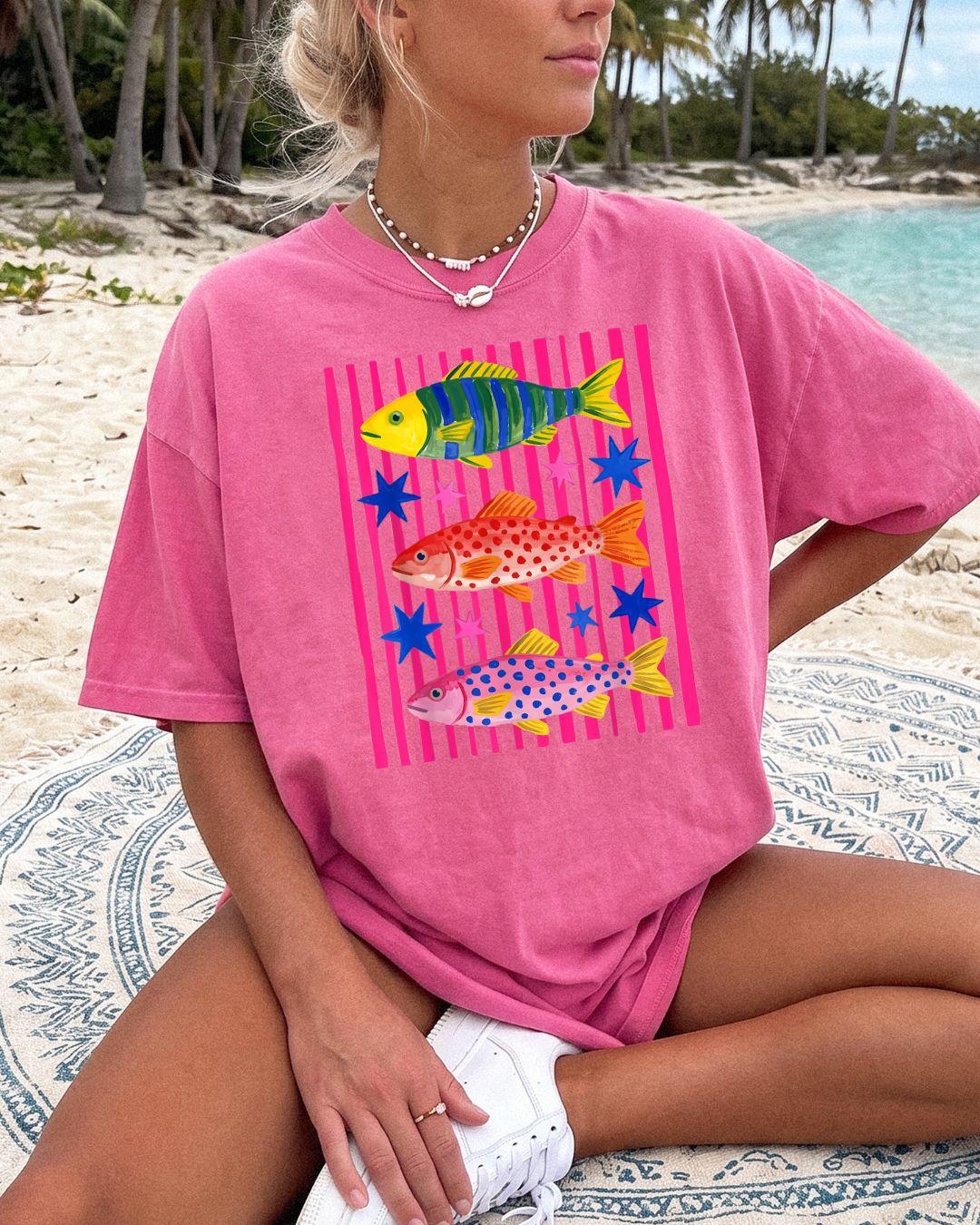 3 Fish Tee (pink)