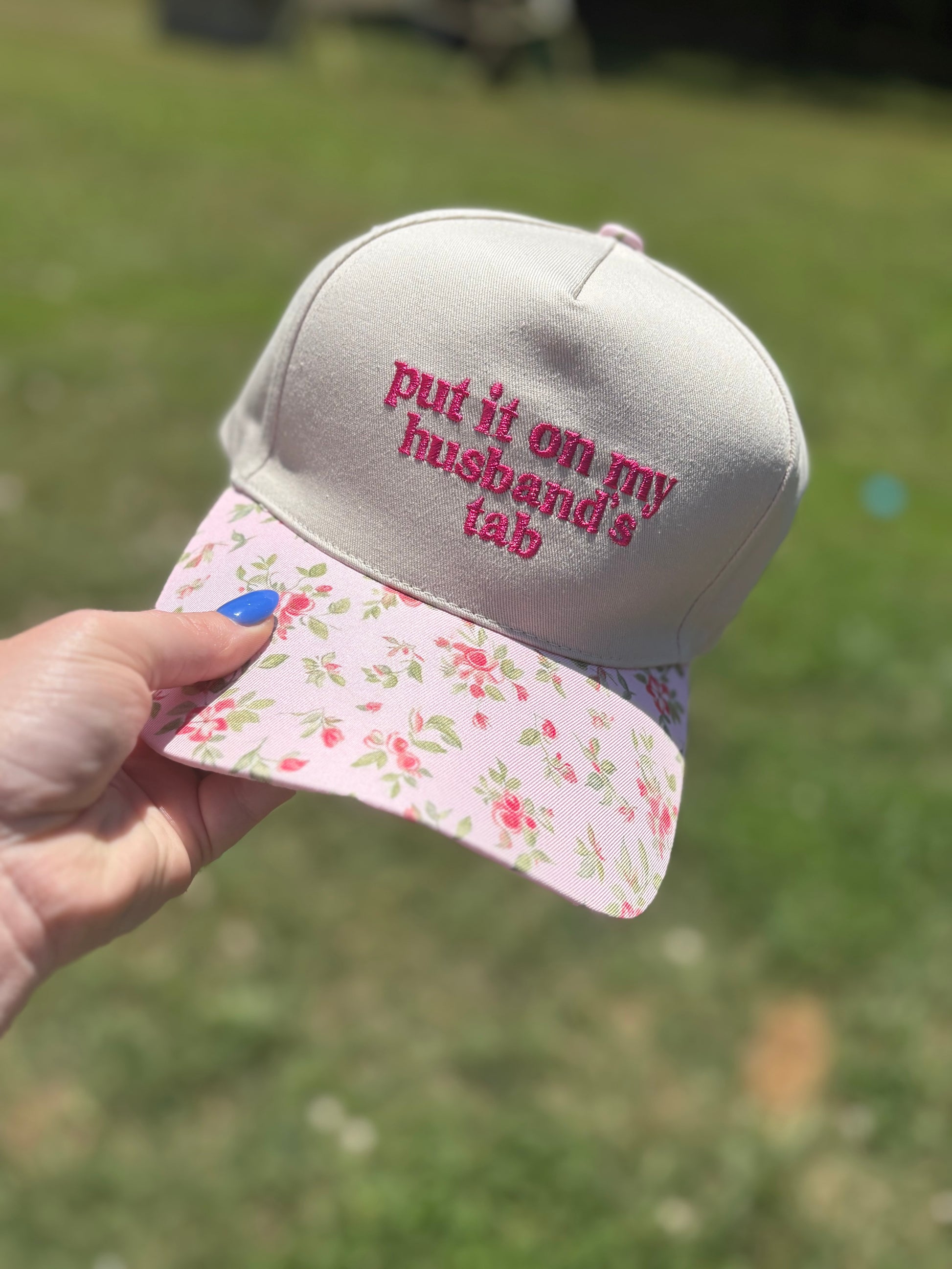 Put it on my Husband’s Tab Trucker-Pink