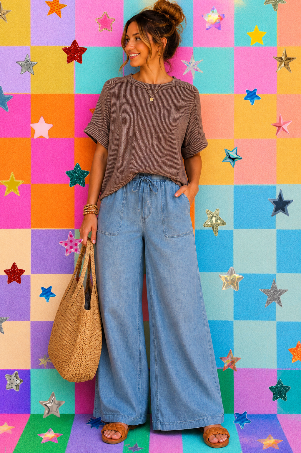 Corded Ribbed Top