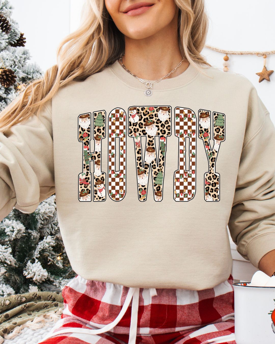 Howdy Sweatshirt-Tan