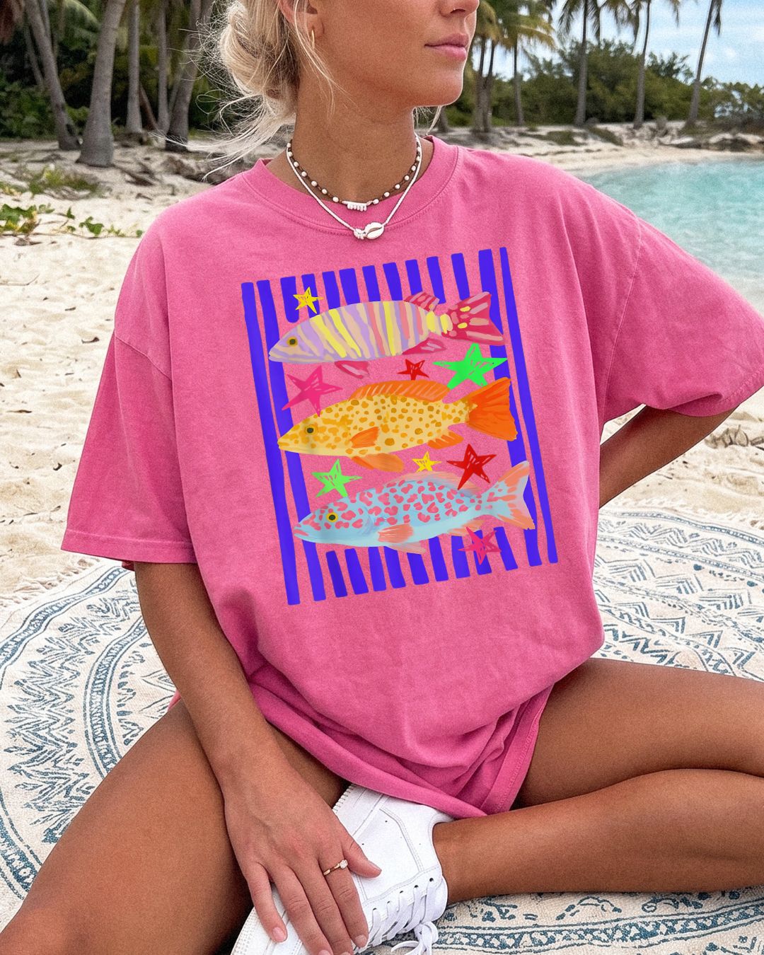 3 Fish Tee (blue)