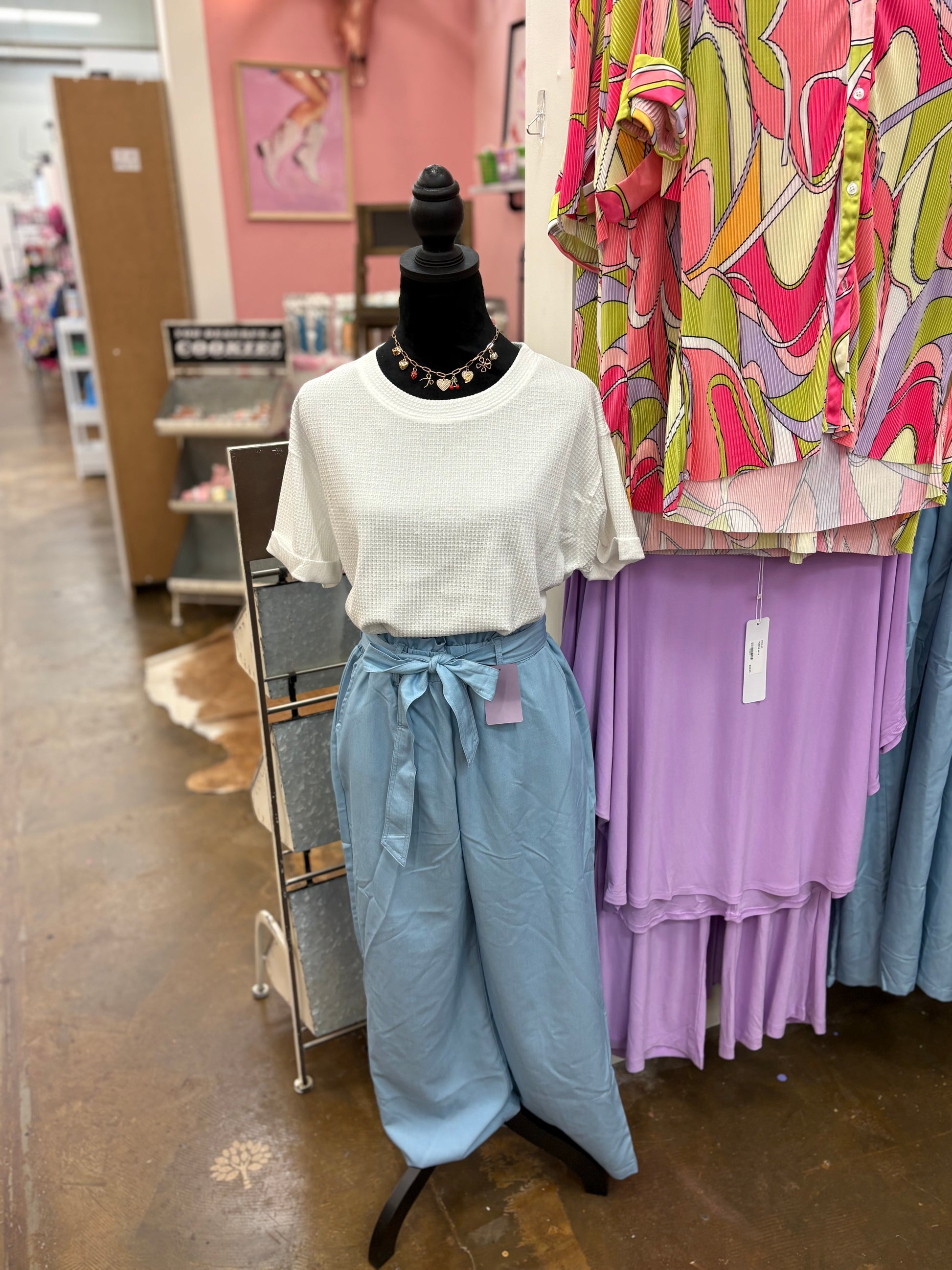 Blue Paper Bag Pants