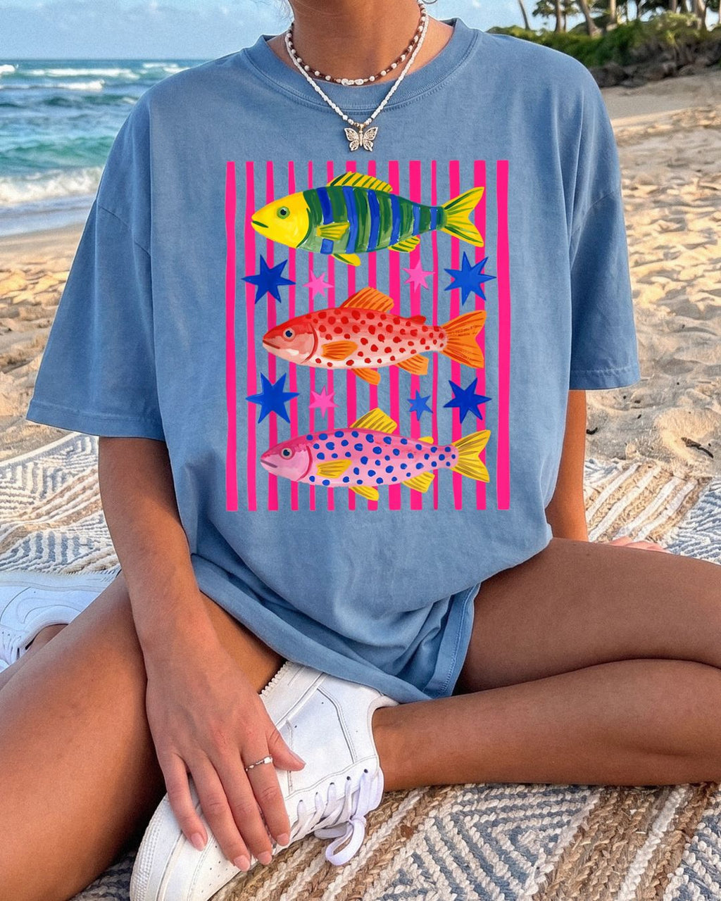 3 Fish Tee (pink)