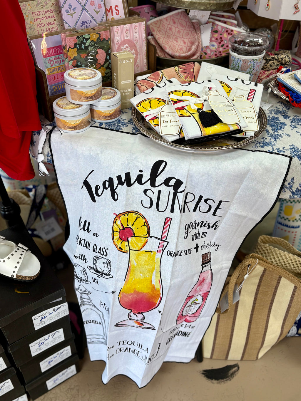 Tequila Sunrise Tea Towel