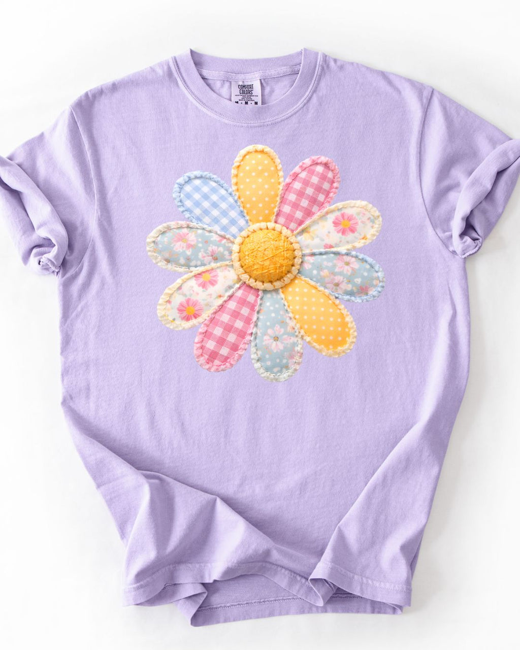 Patchwork Daisy-Comfort Colors Tee