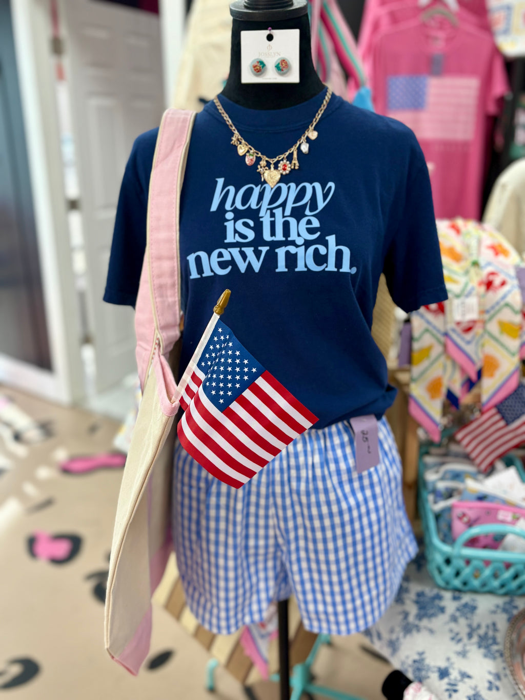 Happy is the new rich tee