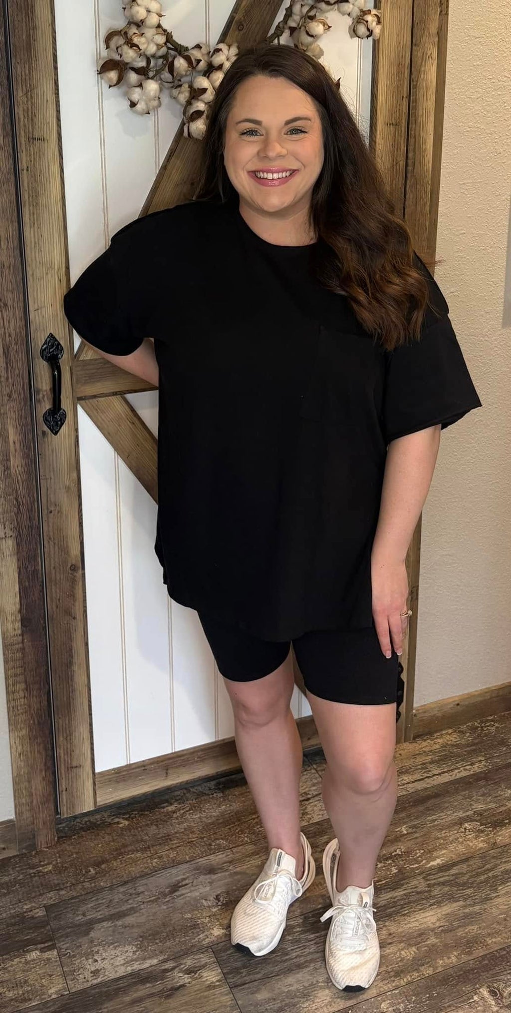 Glitter Black Biker Shorts