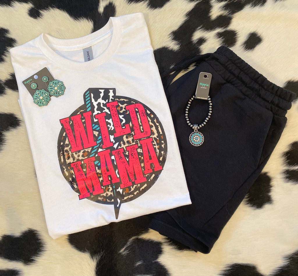 Black Terry Drawstring Shorts