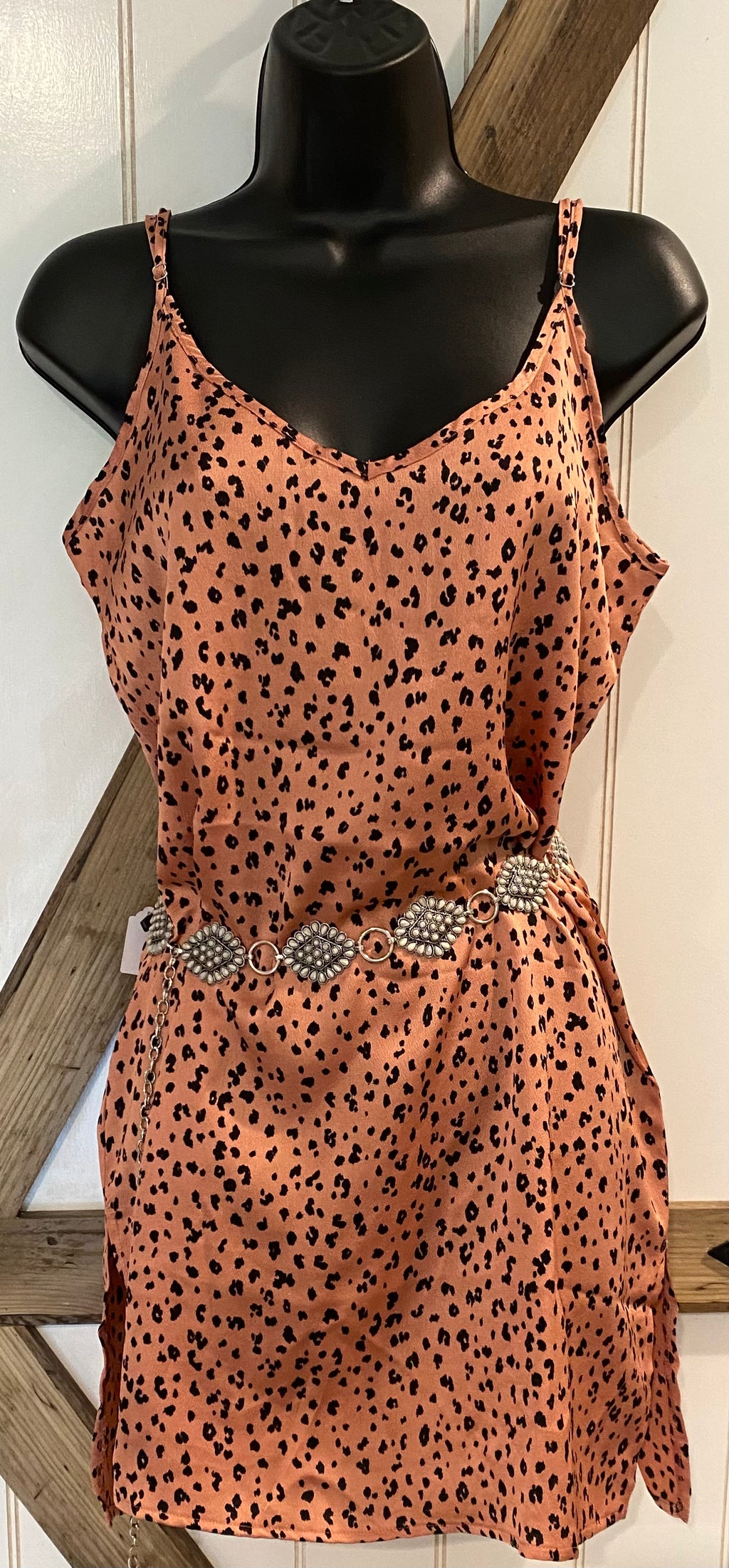 Silky Slip Dress-Rust
